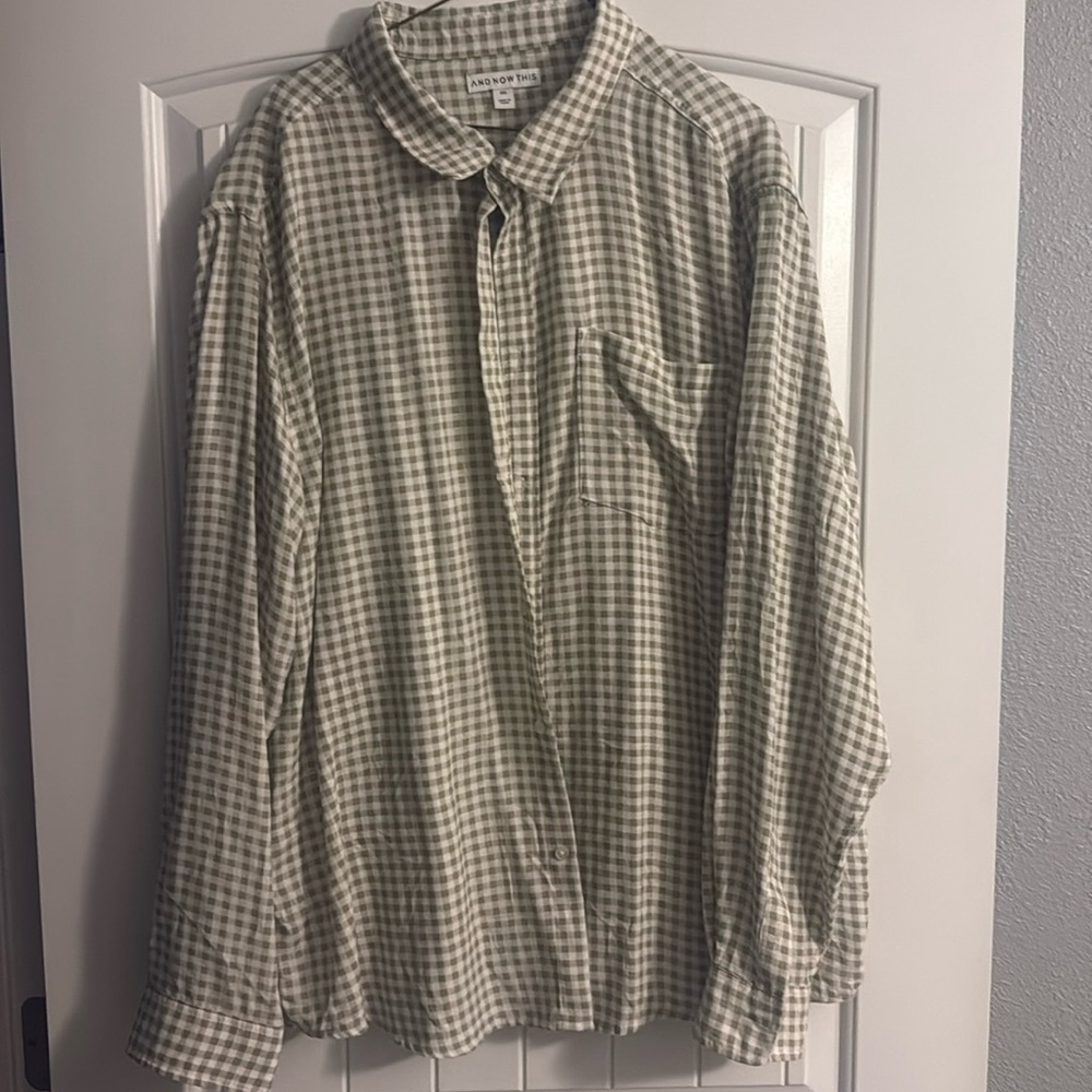Xxl mens checked button up